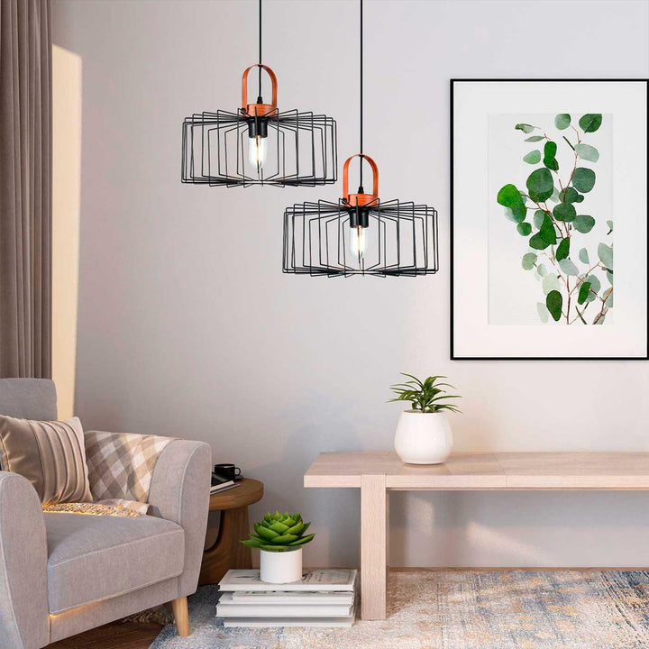 Lámpara Colgante Aymar Small, Negro - VIRTUAL MUEBLES