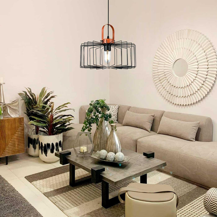 Lámpara Colgante Aymar Small, Negro - VIRTUAL MUEBLES