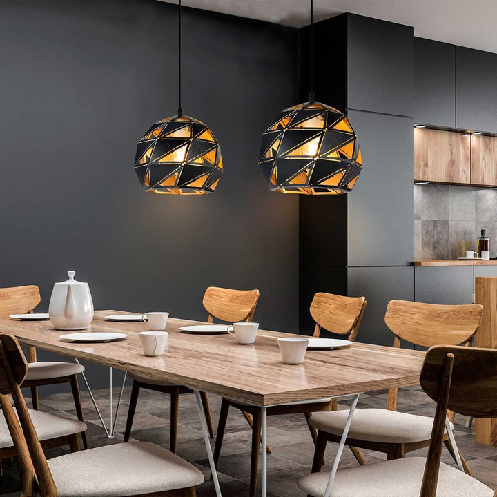 Lámpara Colgante Troya, Negro - VIRTUAL MUEBLES