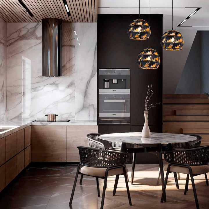 Lámpara Colgante Troya, Negro - VIRTUAL MUEBLES