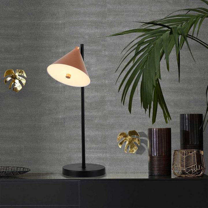 Lámpara de Mesa Charlotte , Cobre y Negro - VIRTUAL MUEBLES