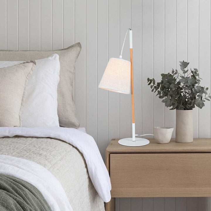 Lámpara de Mesa Lavi, Blanco - VIRTUAL MUEBLES