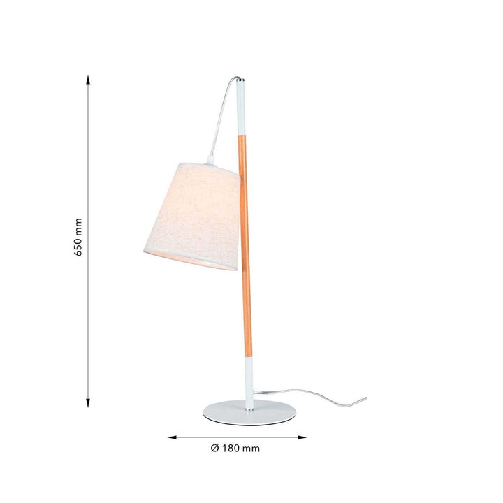 Lámpara de Mesa Lavi, Blanco - VIRTUAL MUEBLES