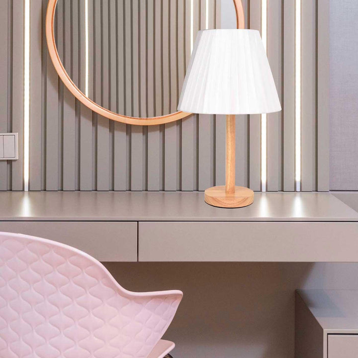 Lámpara de Mesa Tian, Blanco - VIRTUAL MUEBLES