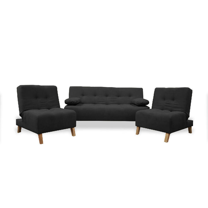 Sala Clic Clac Egli 3 Posiciones Reclinable Negro + Cojines – EBANI