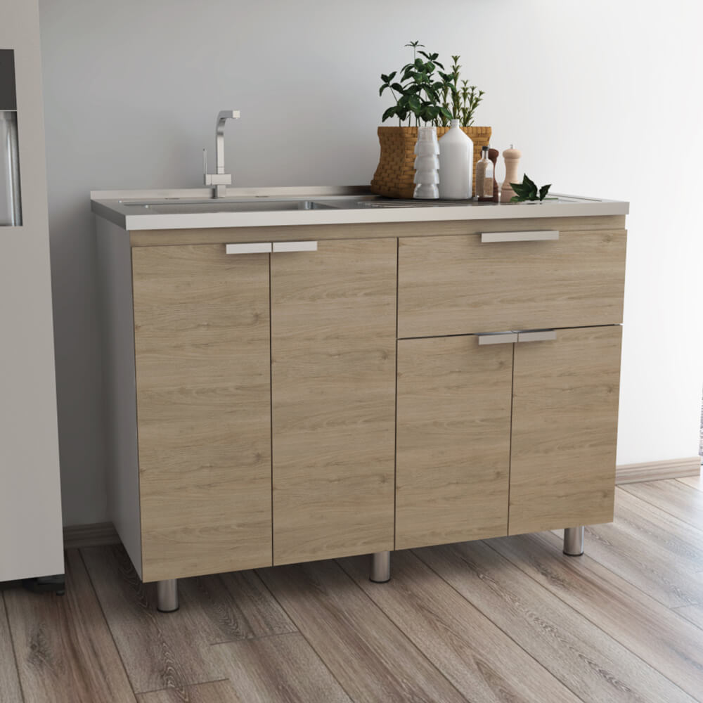 Mueble Inferior Fendi Blanco + Rovere – EBANI