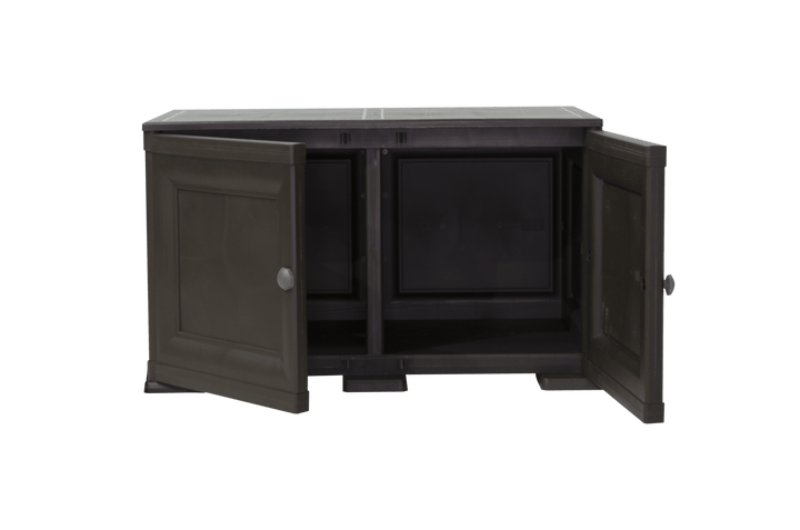 Mueble Organizador Elegance Liso Goya color Wengue para Habitación.