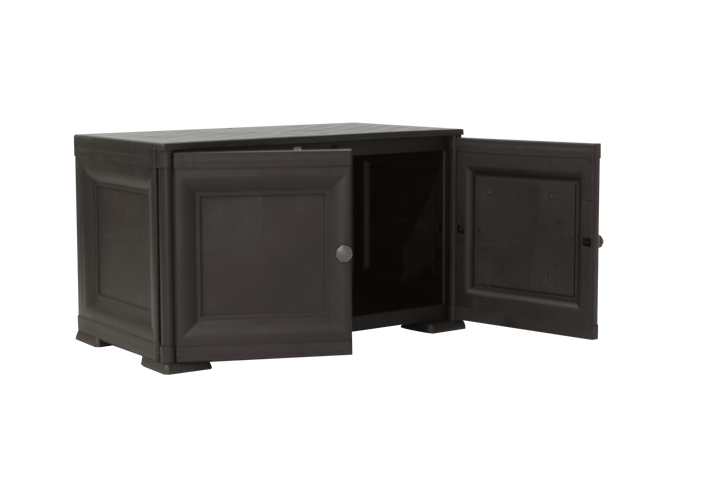 Mueble Organizador Elegance Liso Goya color Wengue para Habitación.