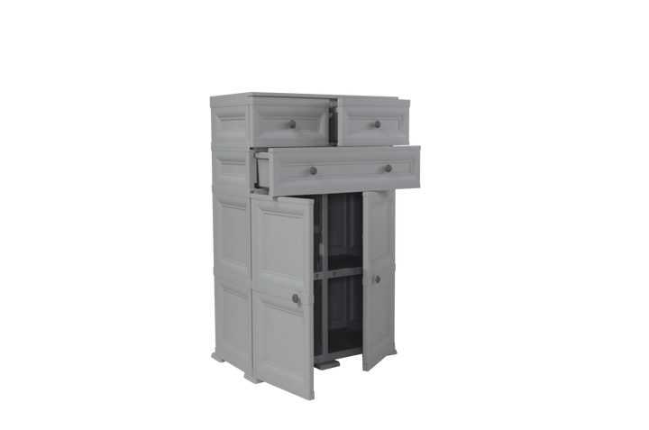 Mueble Organizador Elegance Picasso color Gris para Habitación.