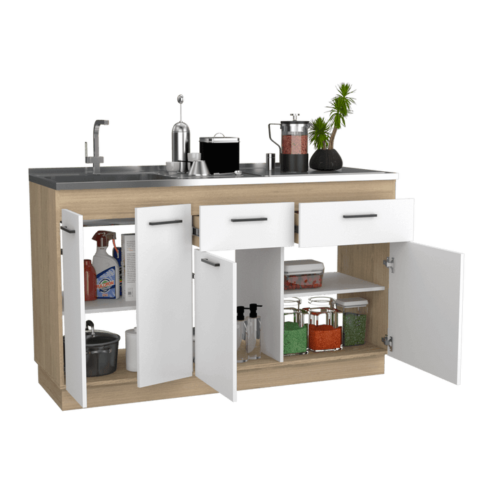 Mueble inferior 1.50 Belmira rovere-blanco Ebani Colombia tienda online de decoración y mobiliario RTA