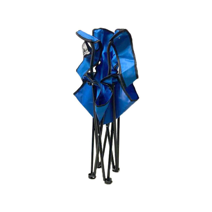 Silla Plegable Portátil Camping Azul Con Estuche Alluma - VIRTUAL MUEBLES