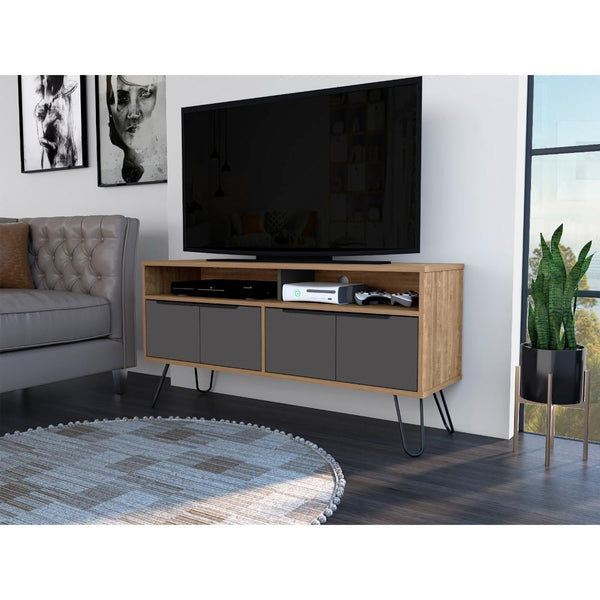 Mueble Para Tv Vegas Miel Y Plomo