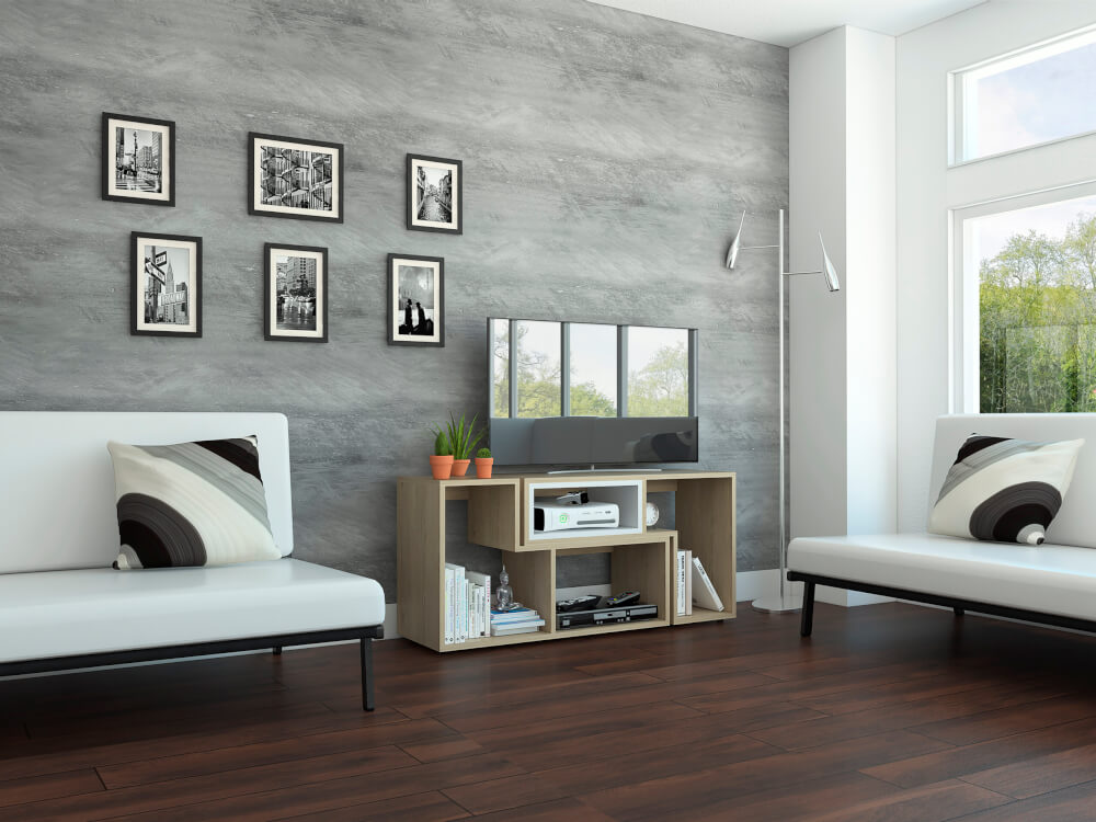 Rack Extensible Beijing Rovereblanco Rovere Blanco 40 Pulgadas – EBANI