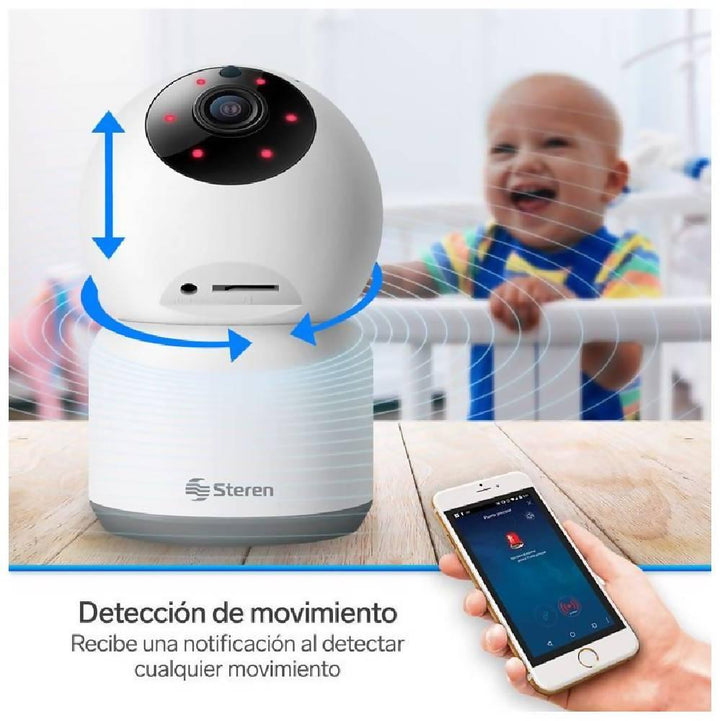 Cámara De Seguridad Wifi Hd Robotizada - Steren Cctv-218 - VIRTUAL MUEBLES