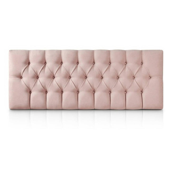 Cabecero Tela Base Cama Sencilla Rombos Rosa - VIRTUAL MUEBLES