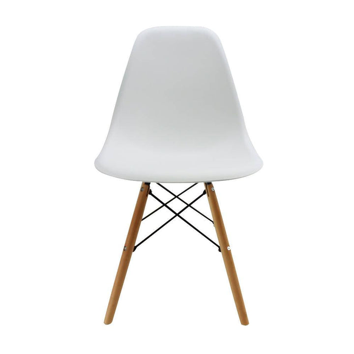 Silla Eames Patas En Madera para comerdor, sala, restaurante - Blanca - VIRTUAL MUEBLES