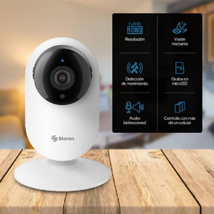 Cámara De Seguridad Wi-fi Full Hd Fija- Steren Cctv-204 - VIRTUAL MUEBLES