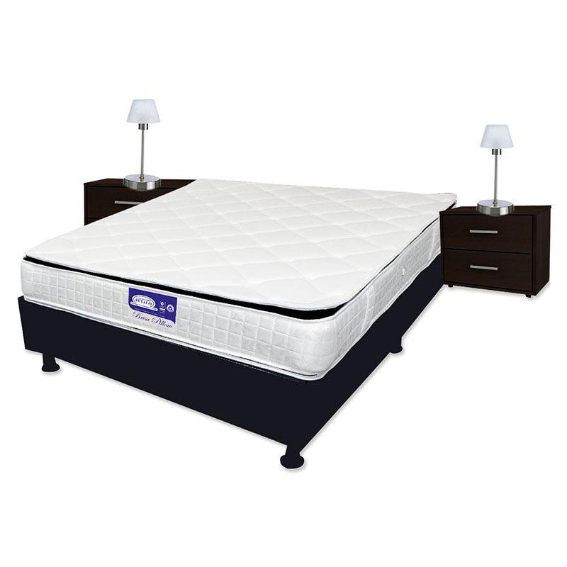 Ebani Ridges Combo Colchón Brisa Pillow 200 X 200 + Base Cama + Protector + 1 Almoh ...