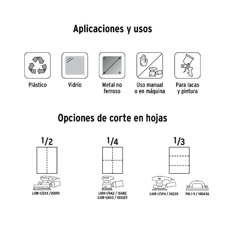 Lija Truper de Agua Grano 100 de Carburo de Silicio-3