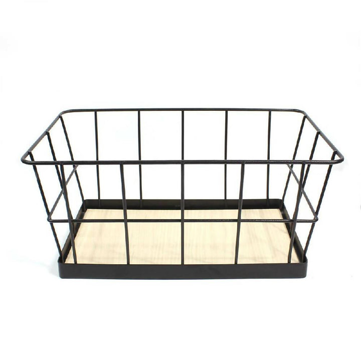Canasta base de madera Negro - VIRTUAL MUEBLES