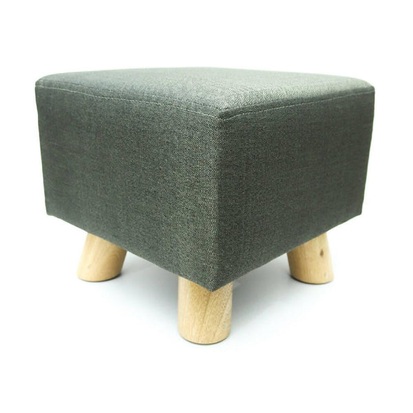 Puff Auxiliar Butaco Cuadrado Descansapies Banzay Gris Oscuro - VIRTUAL MUEBLES