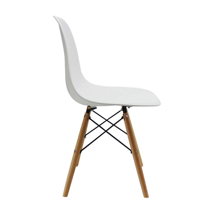 Silla Eames Patas En Madera para comerdor, sala, restaurante - Blanca - VIRTUAL MUEBLES