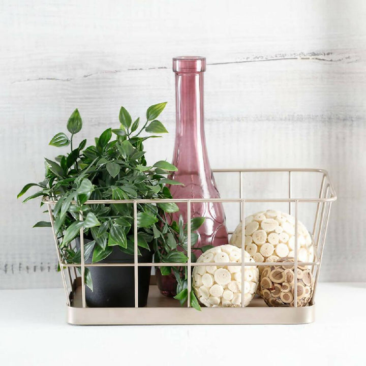 Canasta base de madera Champaña - VIRTUAL MUEBLES