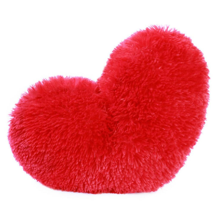 Cojín Decorativo Peludo Corazón Rojo - VIRTUAL MUEBLES