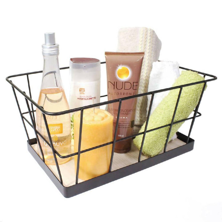 Canasta base de madera Negro - VIRTUAL MUEBLES