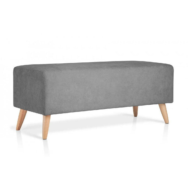 Puff Banco Otomano Liso Gris - VIRTUAL MUEBLES