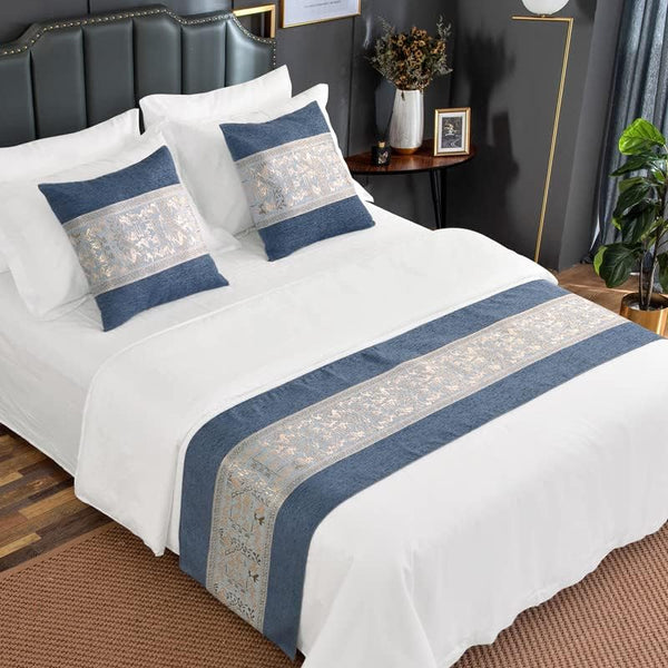 Alfombra de cama de chenilla, bufanda de cama decorativa duradera para el hogar