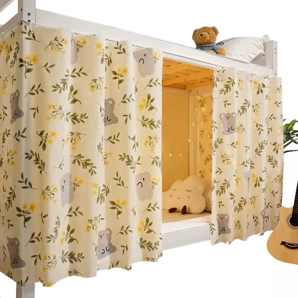 Cortinas inferiores para litera, cortinas de tela de privacidad para cama baja