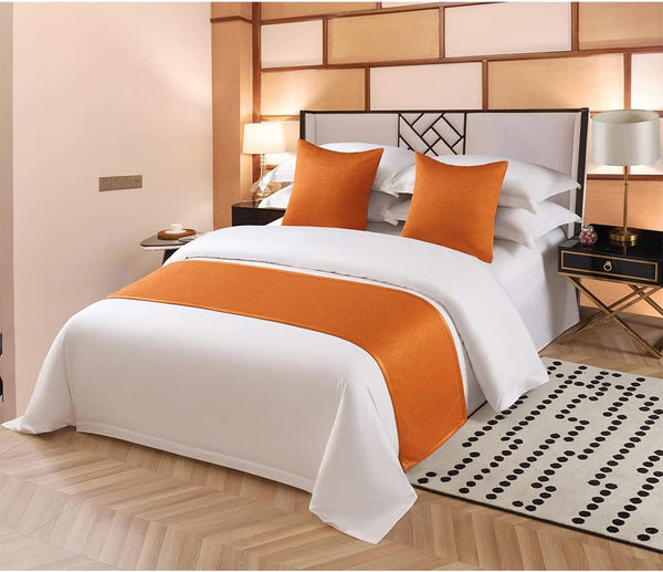 Bufanda de cama sólida, para cama de hotel, hostal, resorts, dormitorio
