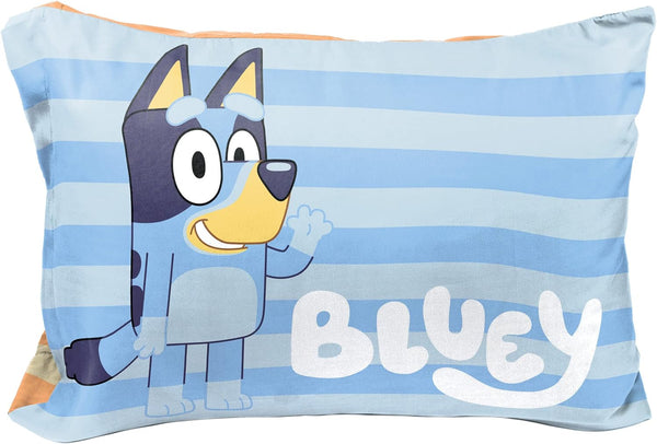 Bluey Hello 1 funda de almohada reversible individual Ropa de cama infantil