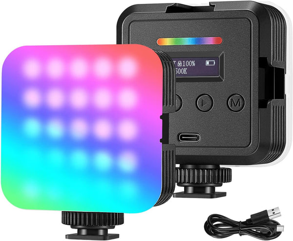 Luz de video RGB magnética, luz de cámara LED RGB61 a todo color de 360 con 3